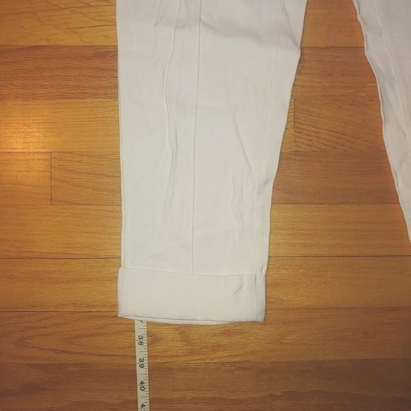 Cream High-Rise Slim Straight Leg Pintuck Ankle Pants A New Day Women's 2R - Picture 7 of 14